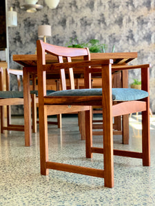 Set of 8 Kiaat dining room chairs
