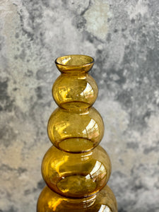 Italian Retro Amber Bubble Vase