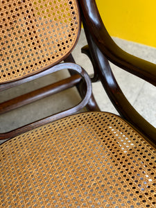 Vintage Bentwood Cane Rocking Chair