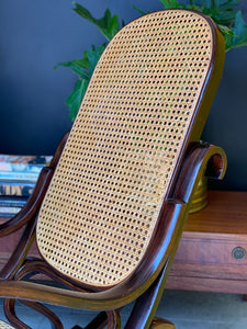 Vintage Bentwood Cane Rocking Chair