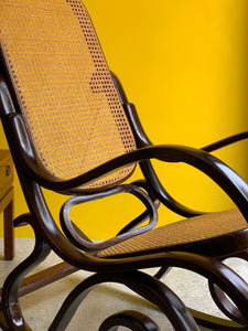 Vintage Bentwood Cane Rocking Chair