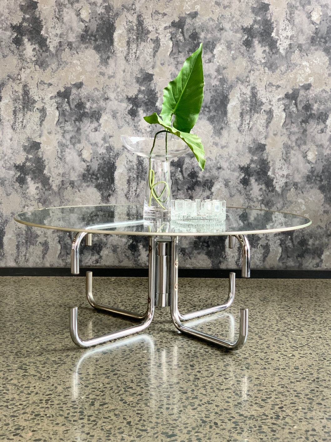 Glass and Chrome Coffee Table