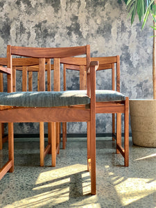 Set of 8 Kiaat dining room chairs