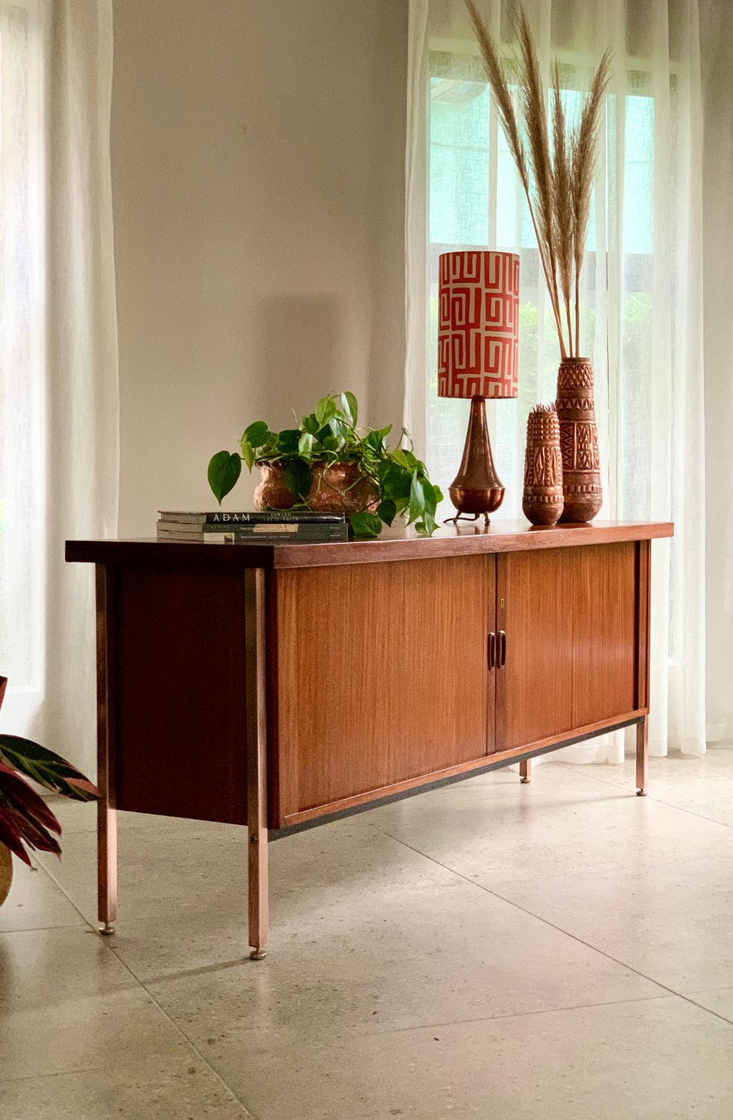 Mid-Century Tambour-door Sideboard