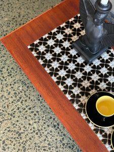 Retro Coffee Table with Tile Inlay