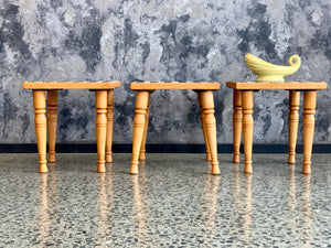 Retro Side Table with Tile Inlay