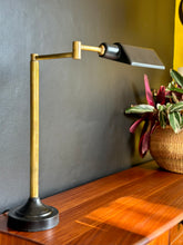 Load image into Gallery viewer, Brass &amp; Black Vintage Desk Lamp
