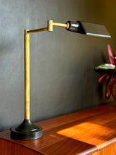 Load image into Gallery viewer, Brass &amp; Black Vintage Desk Lamp
