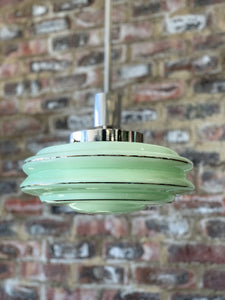 Art Deco Green Ceiling Pendant