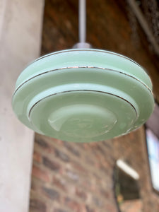 Art Deco Green Ceiling Pendant