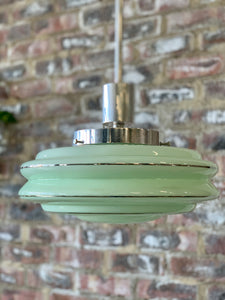 Art Deco Green Ceiling Pendant