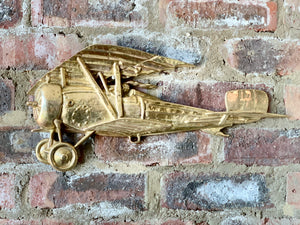 Vintage Brass Wall Hanging Airplanes