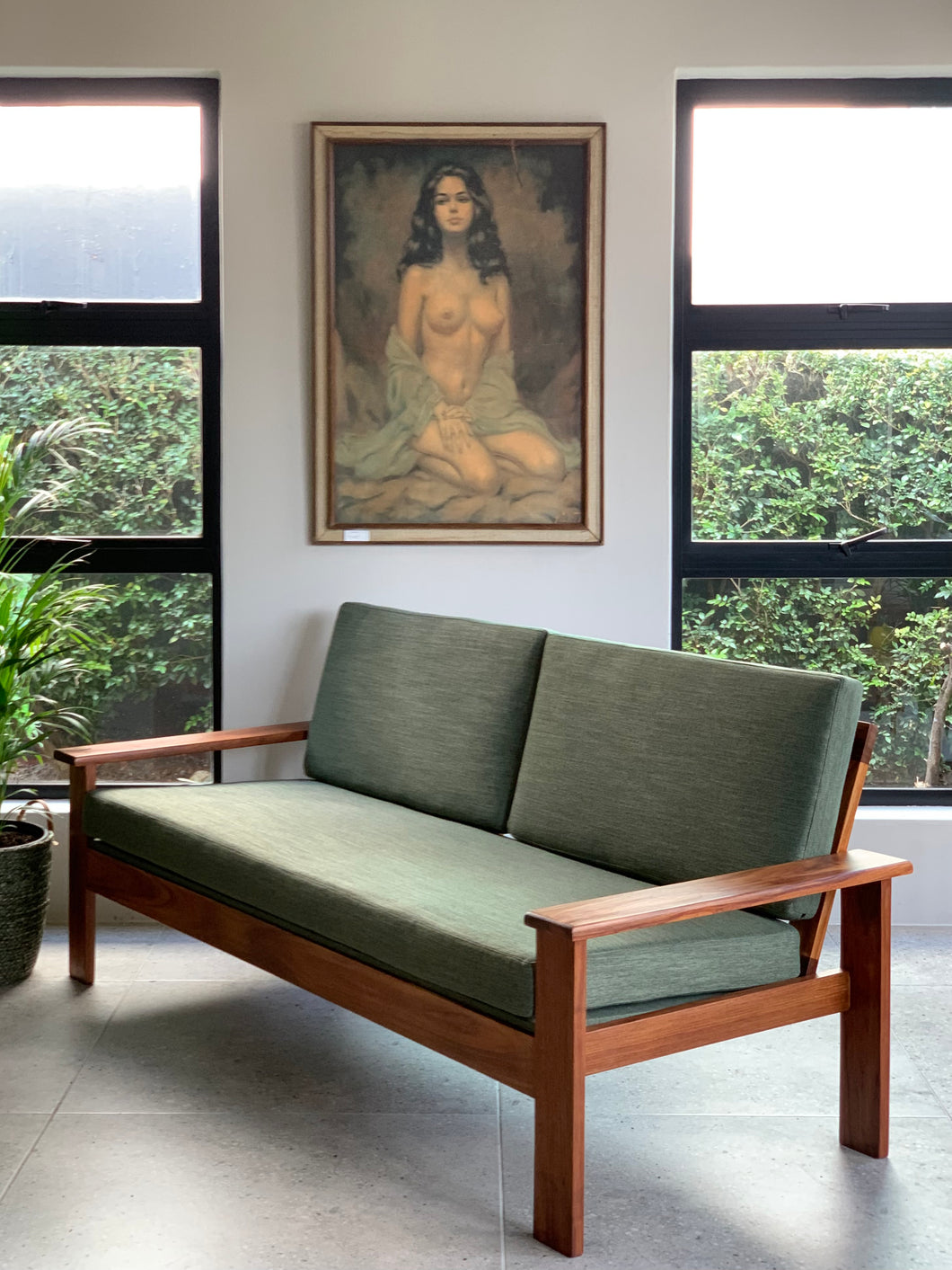 Mid-Century Kiaat Couch