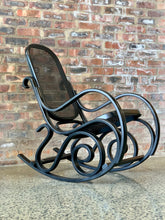 Load image into Gallery viewer, Black Bentwood Rocking Chair
