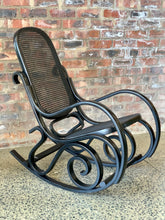 Load image into Gallery viewer, Black Bentwood Rocking Chair
