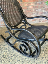 Load image into Gallery viewer, Black Bentwood Rocking Chair
